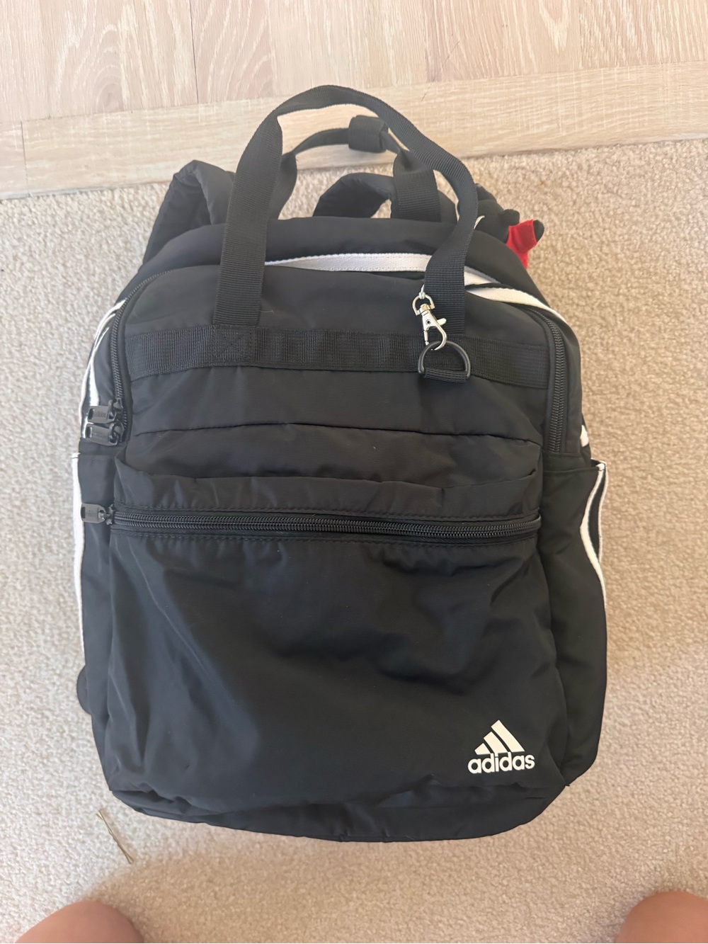 adidas Black and White Men's Backpack with Logo